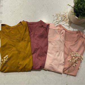 Lululemon long sleeve 4 shirt bundle all size 10 and in excellent condition